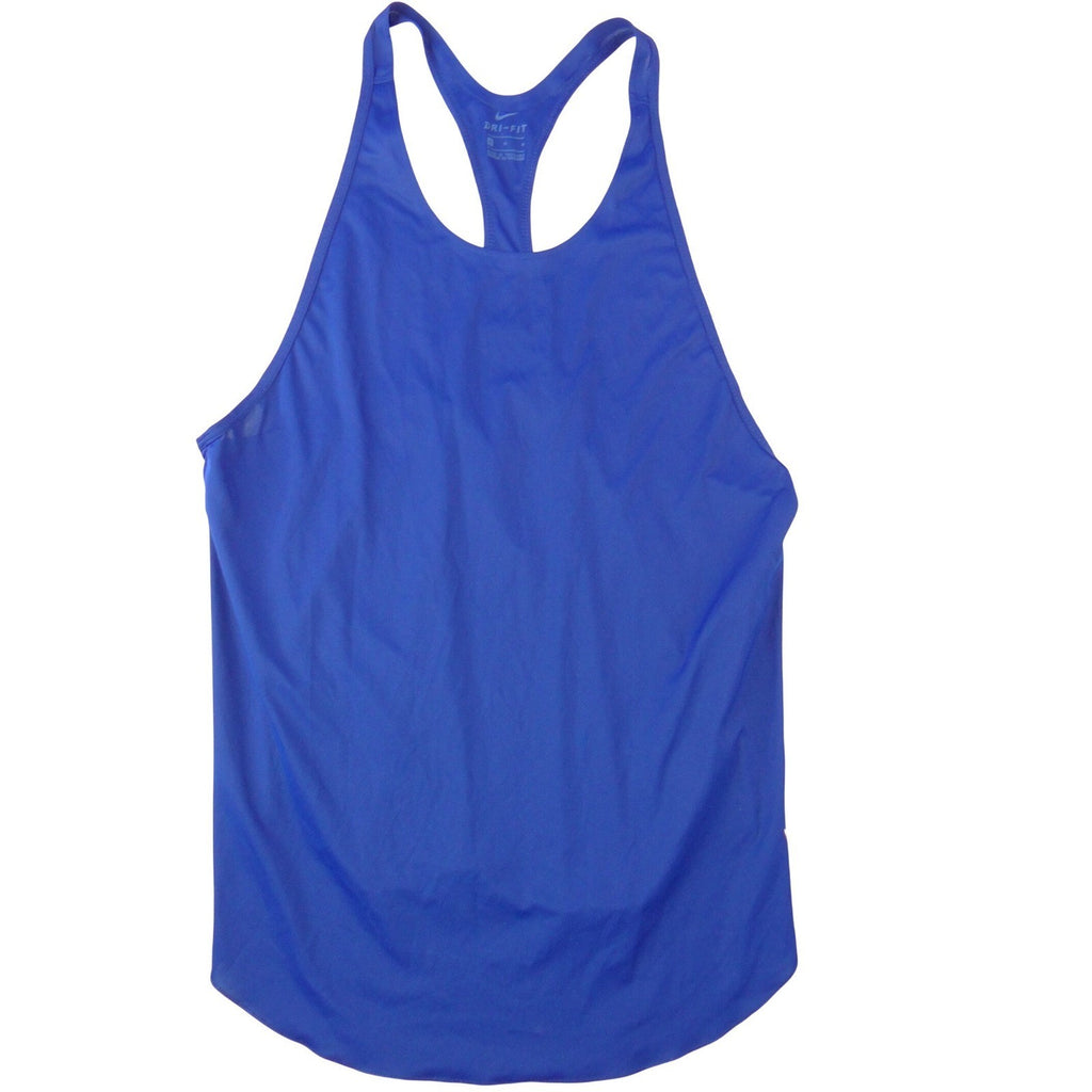 Nike Womens Dri-FIT Racerback Tank Top Royal Blue Sleeveless Running Shirt M