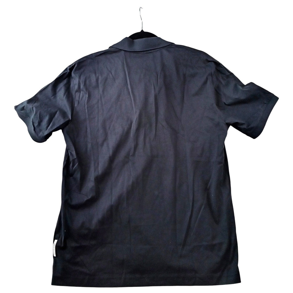NWT-Armani Exchange Mens Deep Navy Quarter Zip Polo Shirt Size S