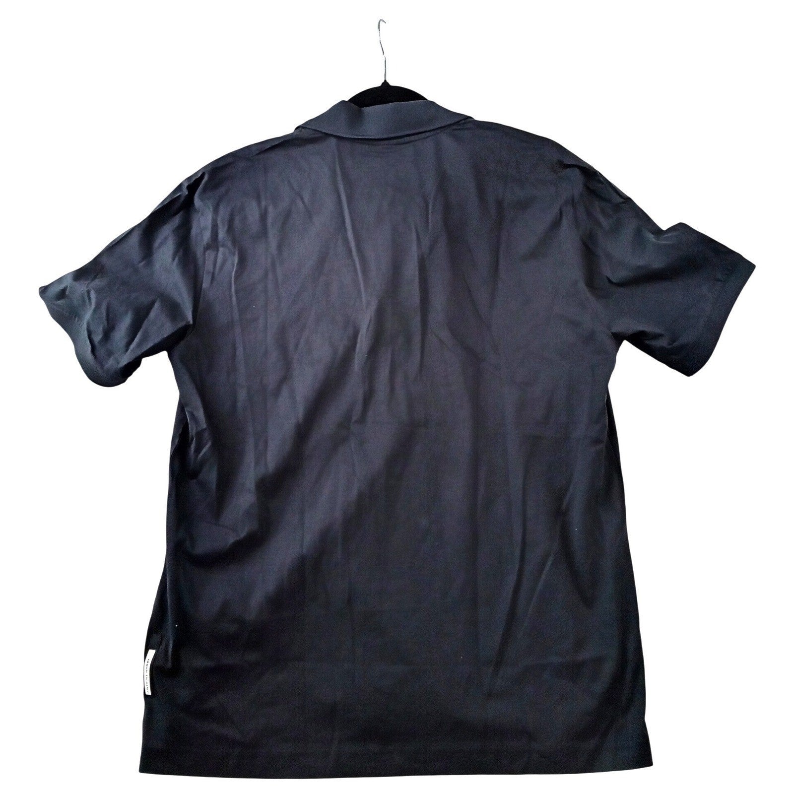 NWT-Armani Exchange Mens Deep Navy Quarter Zip Polo Shirt Size S