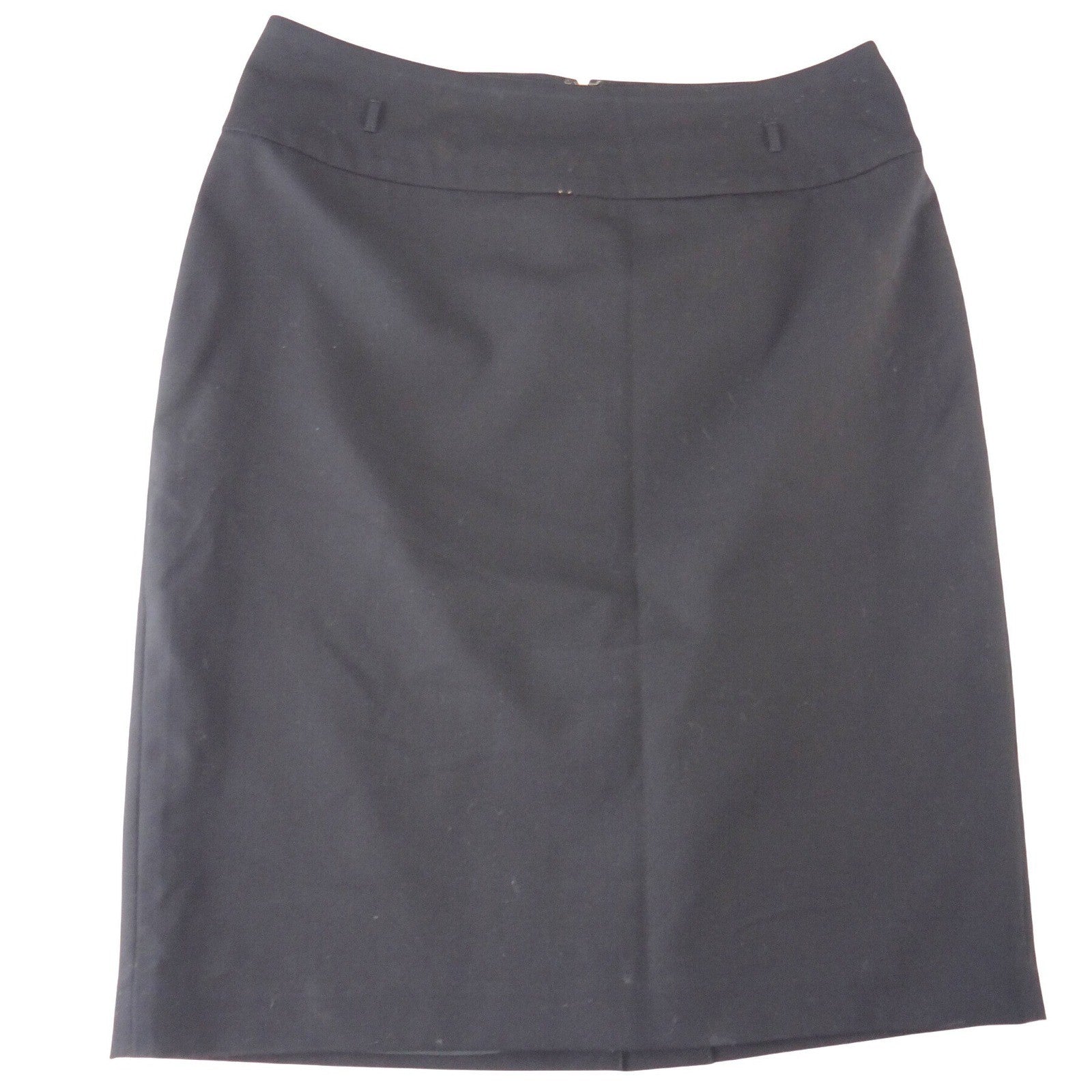 Liz Claiborne Womens Black Stretch Pencil Skirt Size 6 Lined Back Vent Career