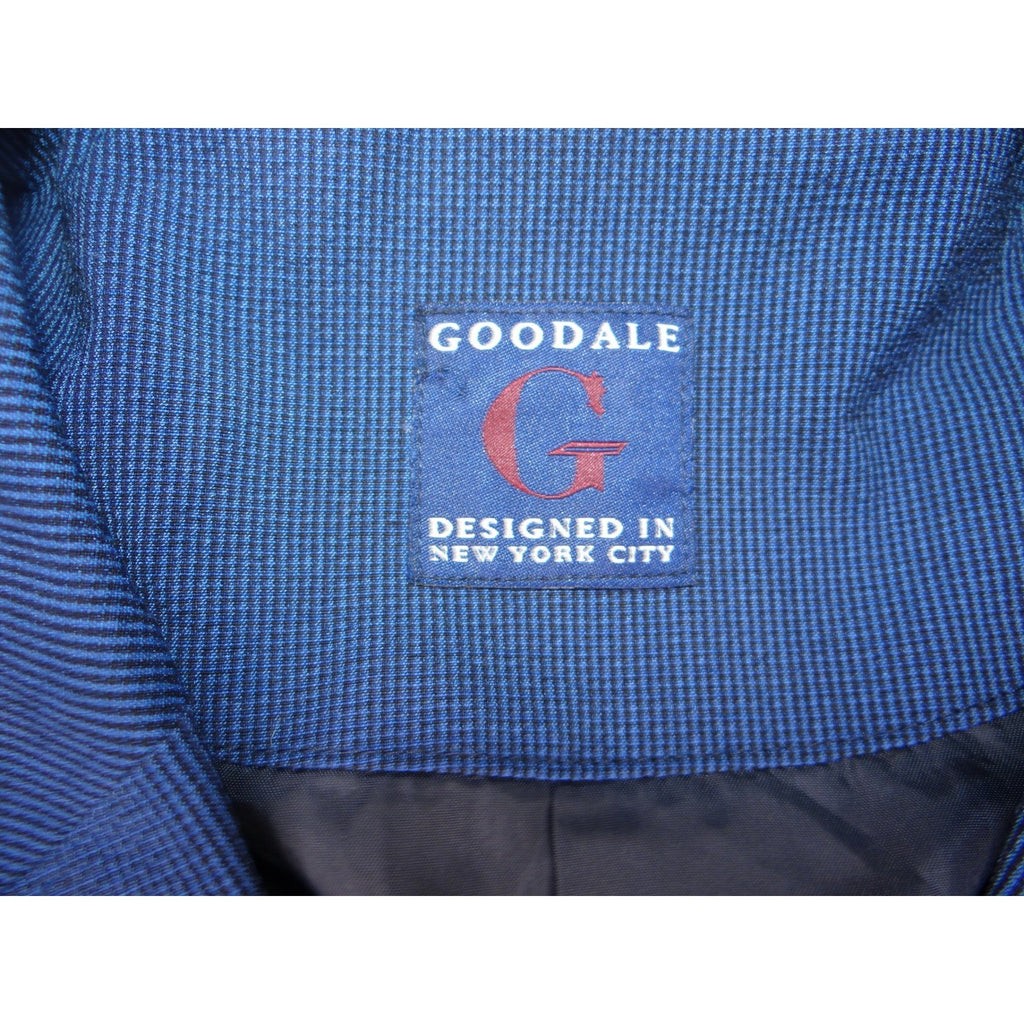 Goodale New York City Men's Blue Plaid Wool Blend Blazer Size 46
