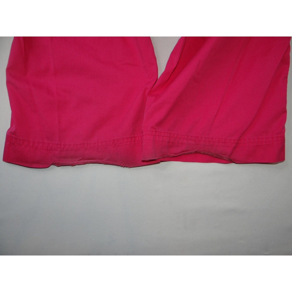 Hot Pink Scrub Pants Women's Cargo Pockets Drawstring Waist