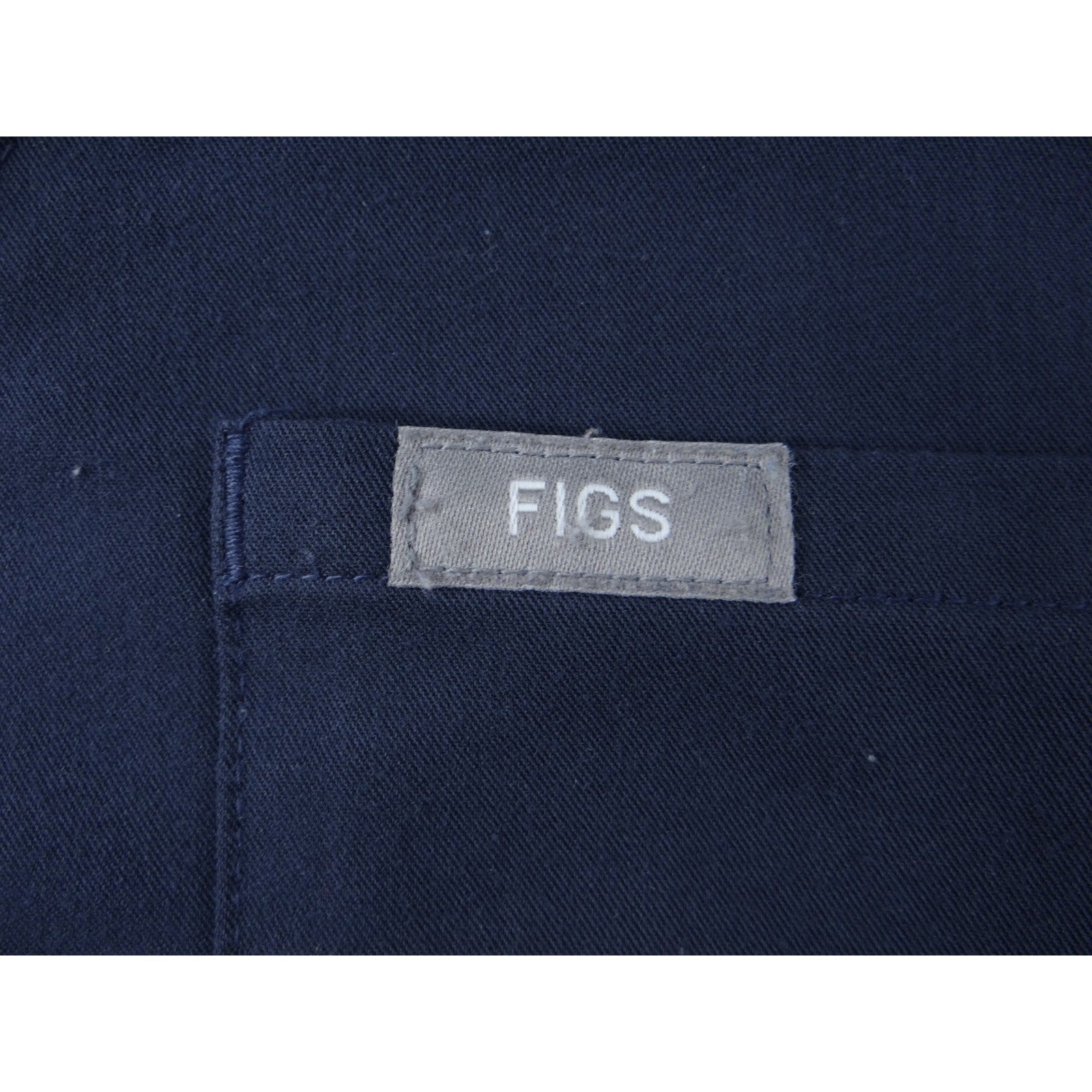 FIGS Technical Collection Navy Blue V-Neck Scrub Top Womens XS Chest Pocket