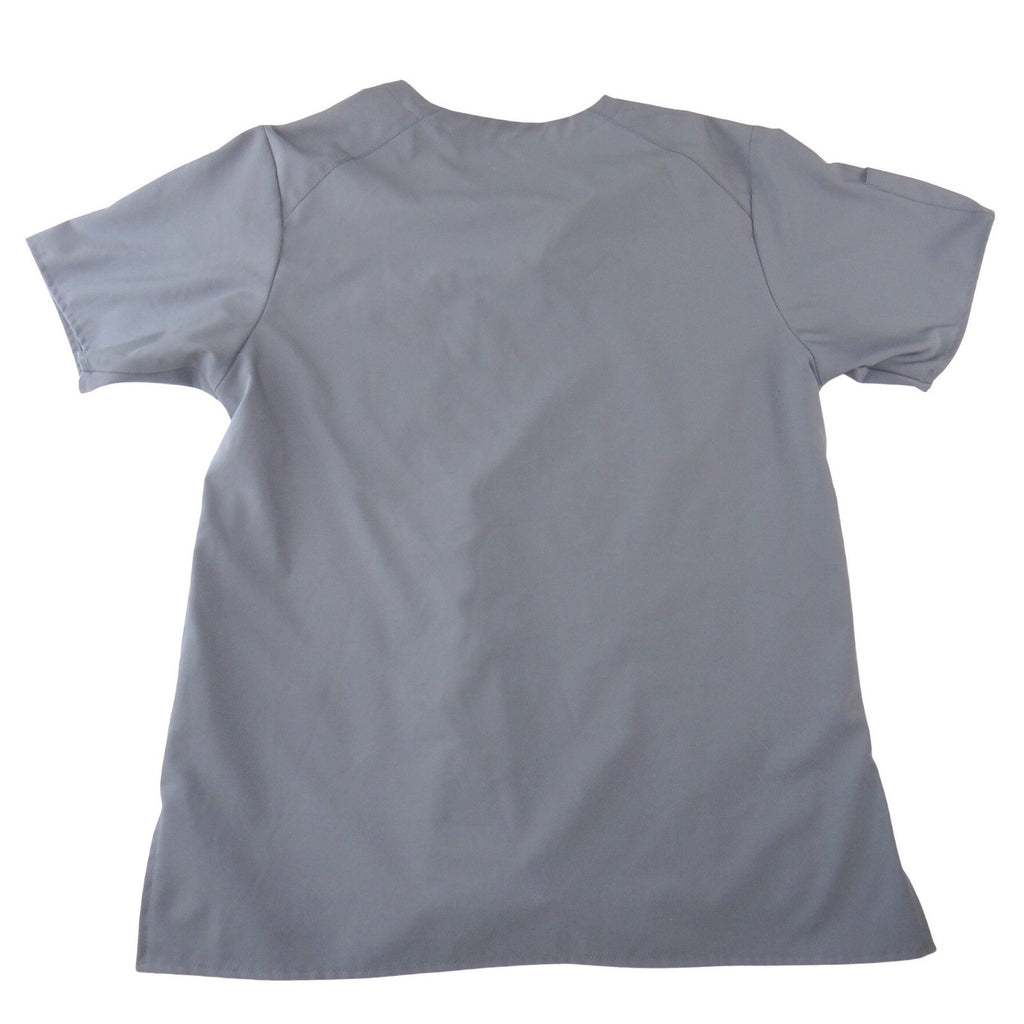 WonderWink Mens Charcoal Gray V-Neck Medical Scrub Top Pewter Size Medium