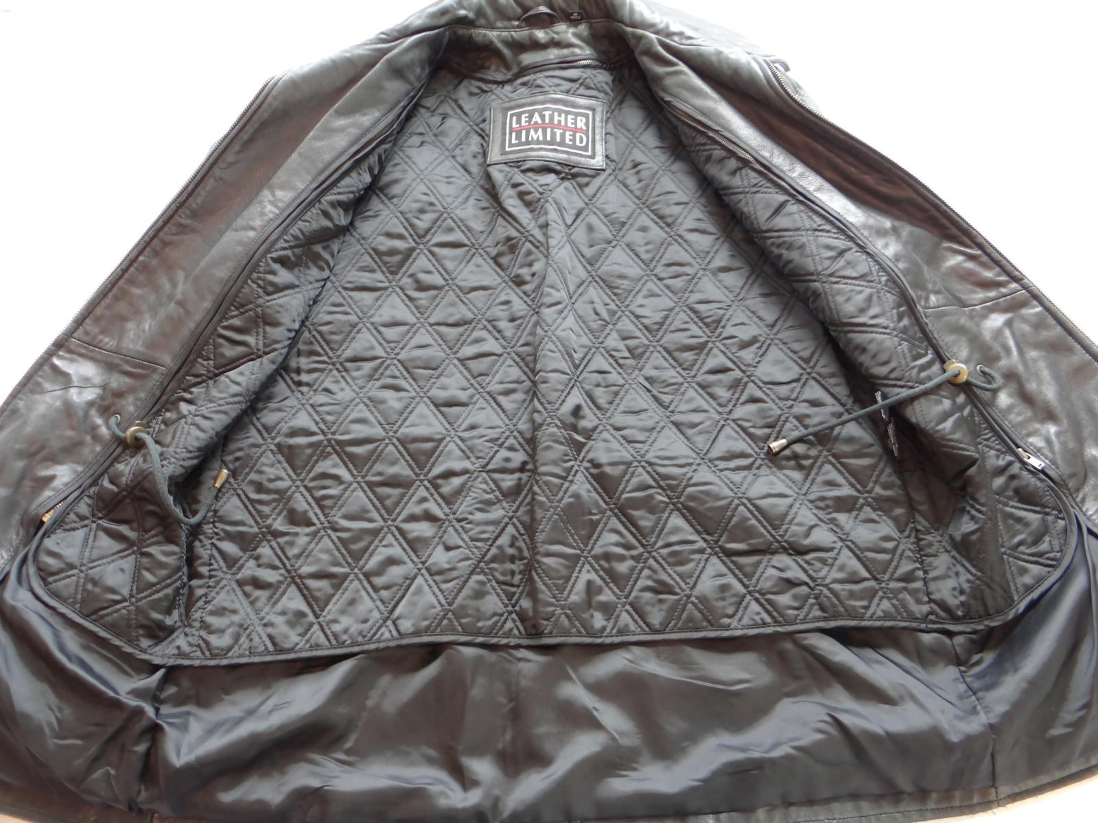 Men's Black Leather Jacket Medium