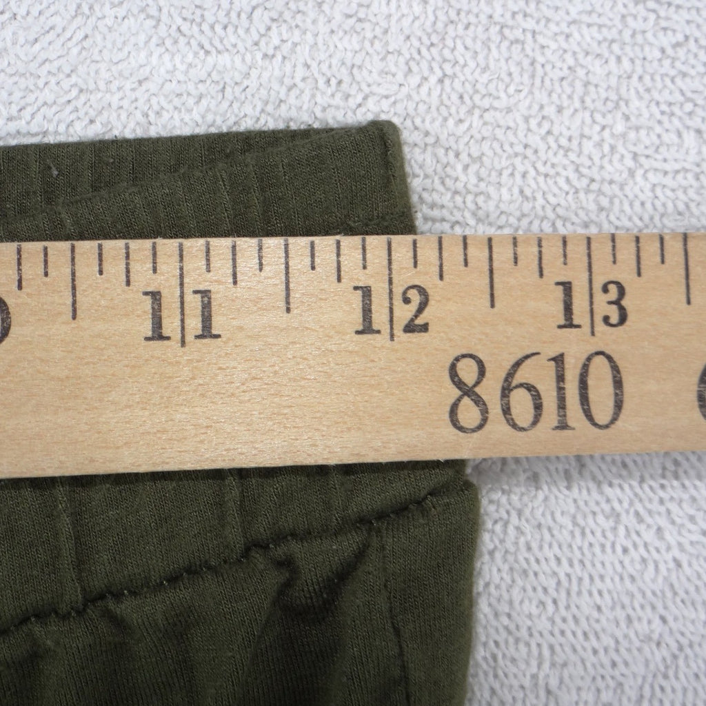 Double Auspicious Olive Green Cargo Joggers Elastic Waist Pants Mens S/M