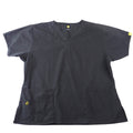 Koi Womens XL Black V-Neck Short Sleeve Medical Scrub Top Front Pockets