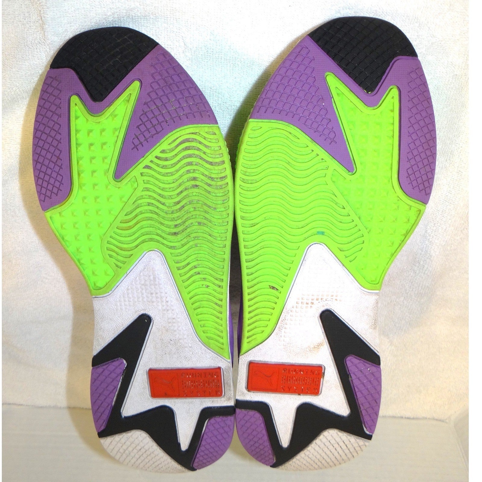 Puma RS-X Hard Drive White Lime Green Purple Black Sneakers 372715-02 Mens 11