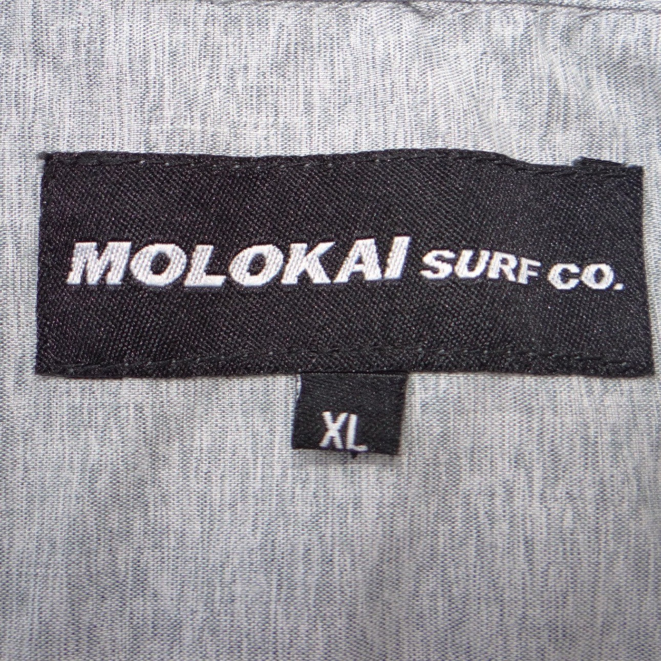 Molokai Surf Co Mens XL Heather Grey Paper Plane Print Short Sleeve Button Down