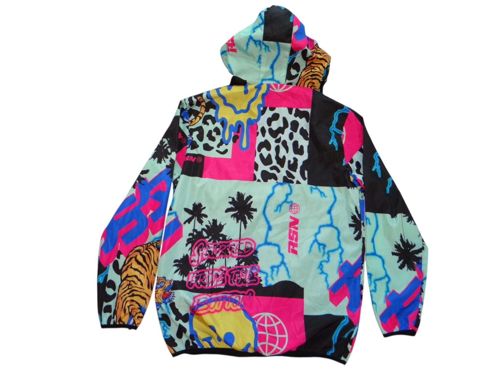 Reason Brand Colorful Windbreaker Jacket - Vintage Style