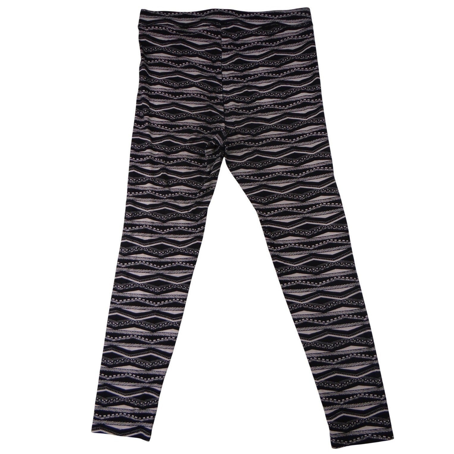 PINK Victoria's Secret Geometric Wave Print Leggings Size L Black White