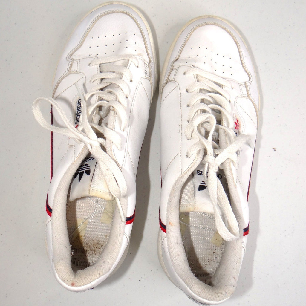 Adidas Continental 80 White Navy Red Leather Sneakers Mens 5.5 Womens 6.5