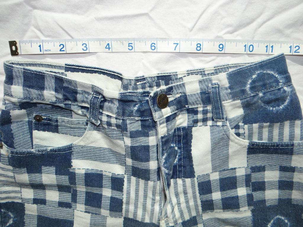 Women's Patchwork Pattern Casual Shorts XXS Size 0-2