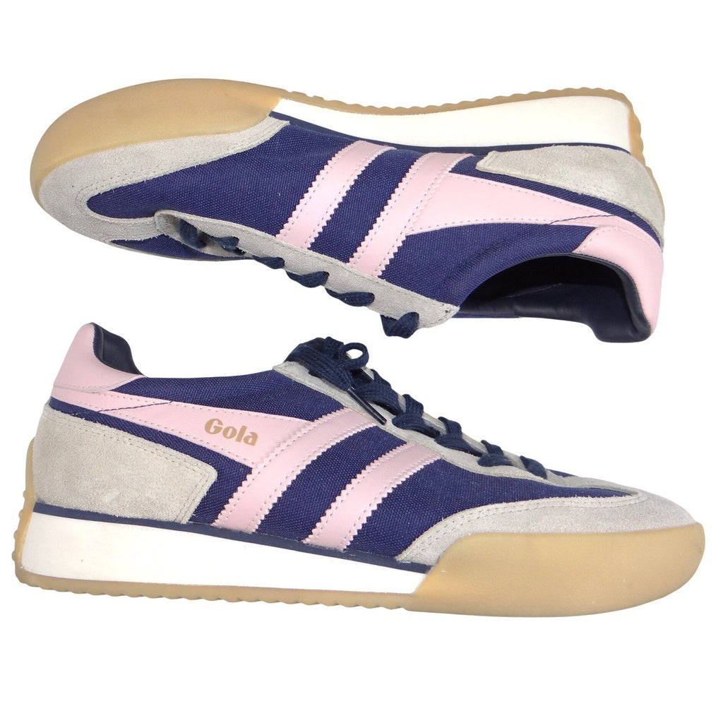 Gola Pacer Navy Pink Grey Low Top Sneakers Womens Size 9.5 Gum Sole
