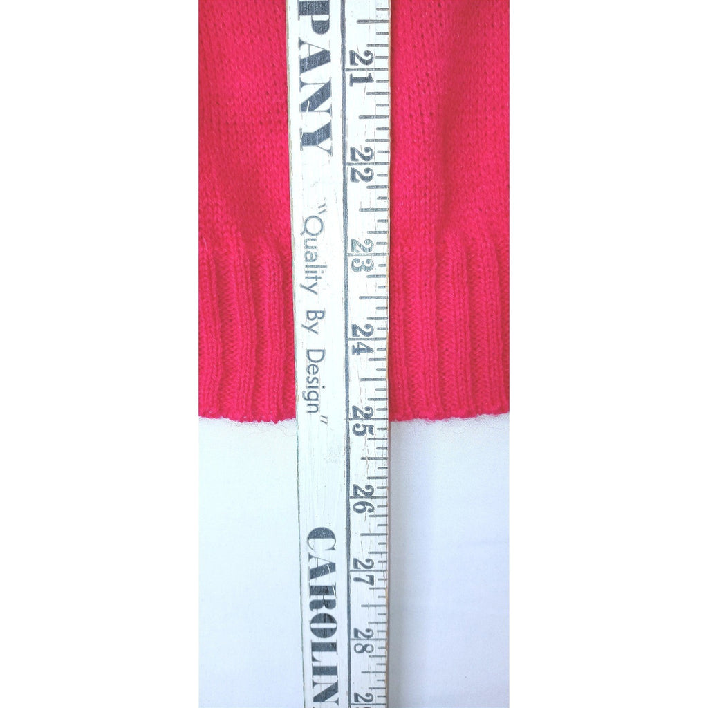 Vintage Justin Allen Women's Bright Pink Over-Sized Knit Sweater Made in USA