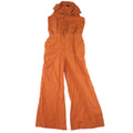 Ann Taylor Factory Burnt Orange Sleeveless Wide Leg Button Front Jumpsuit 0