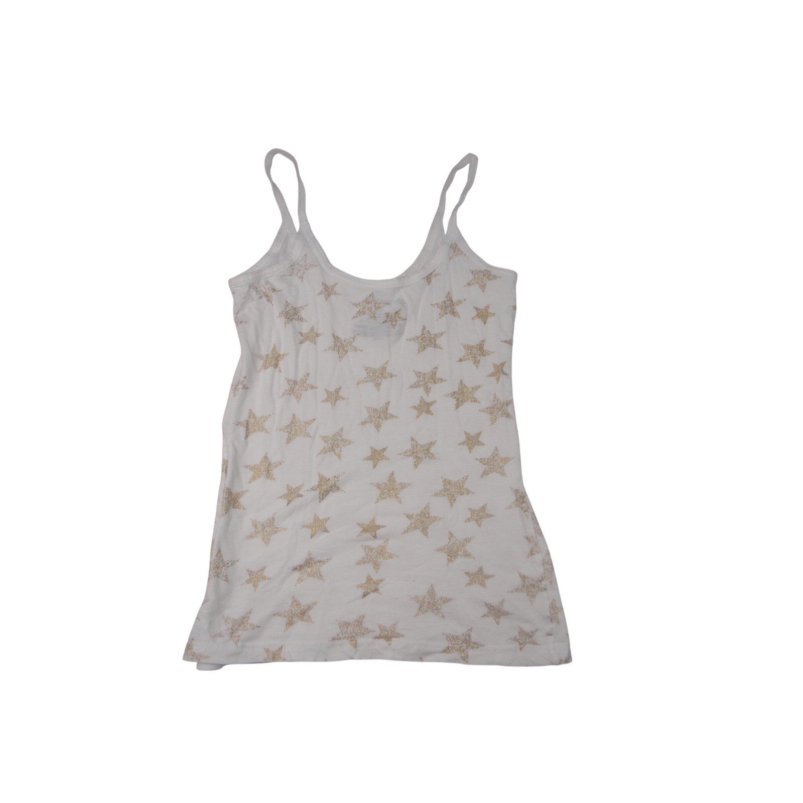 Y2K No Boundaries White Glitter Star Print Spaghetti Strap Camisole Top S 3-5