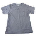 WonderWink Womens Charcoal Gray V-Neck Medical Scrub Top Size Medium