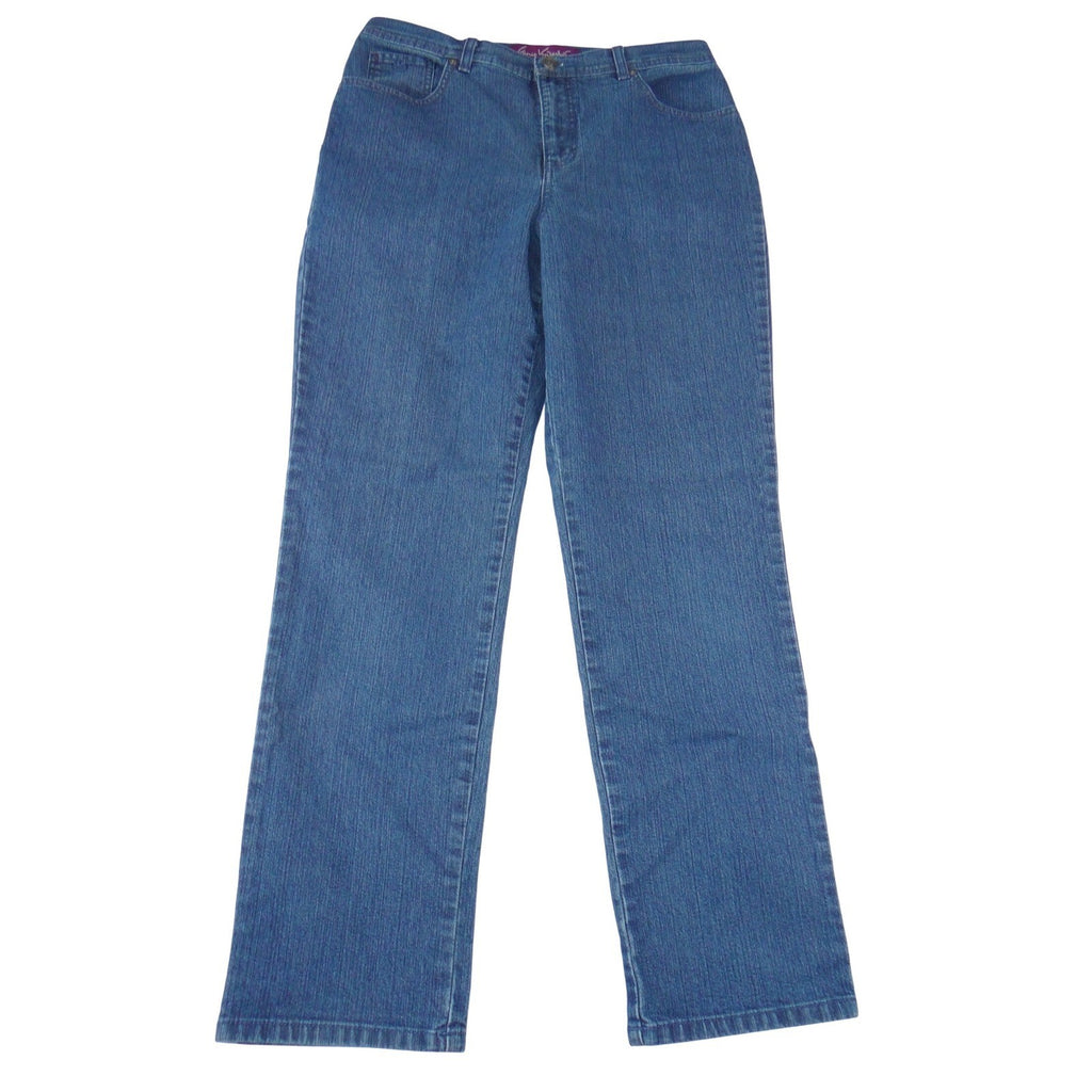 Gloria Vanderbilt Amanda High Rise Straight Leg Jeans Blue Medium Wash Mens 12