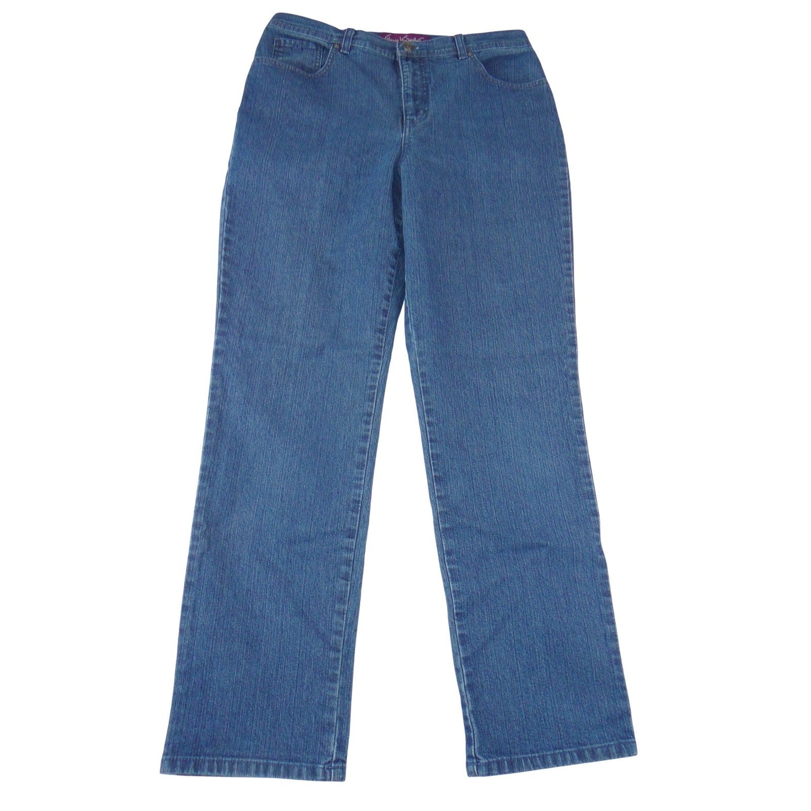 Gloria Vanderbilt Amanda High Rise Straight Leg Jeans Blue Medium Wash Mens 12