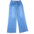 Camila Coelho Womens Studded Side Wide Leg Jeans Blue Medium Wash High Rise 8