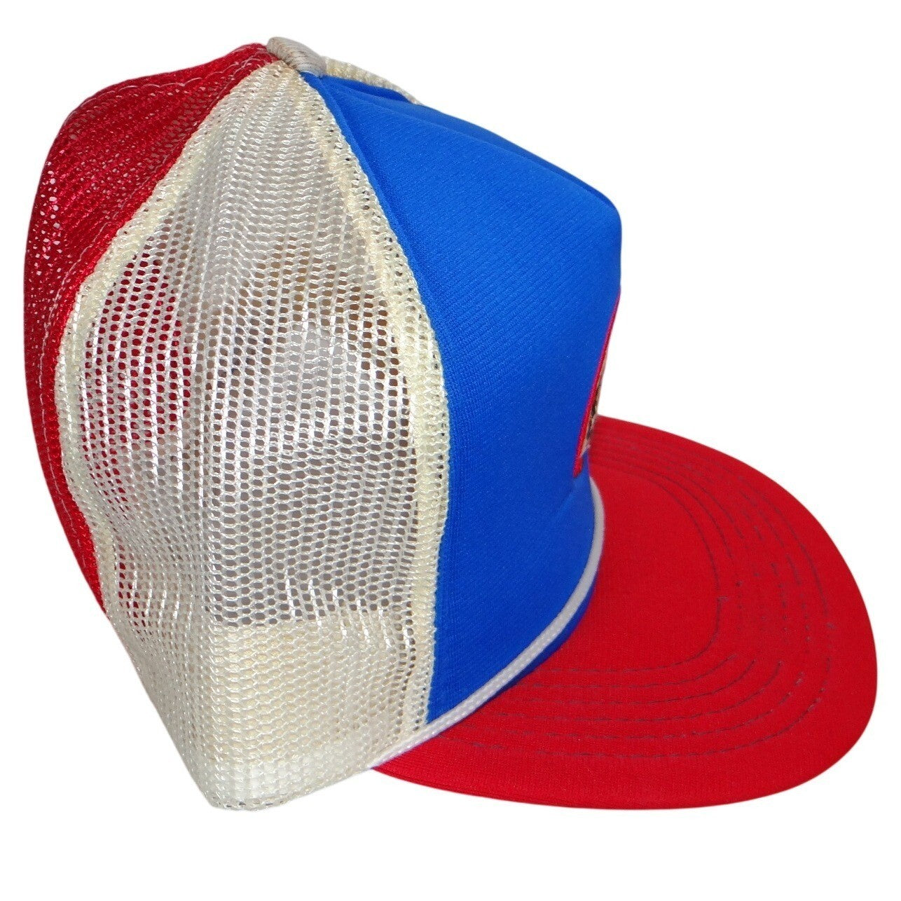 Vintage Mickey Mouse Trucker Hat Blue Red Mesh Disney Snapback Cap