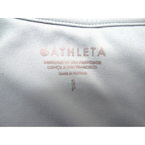 Athleta Womens Racerback Cropped Tank Top Sage Green Small Petite SP Scoop Neck