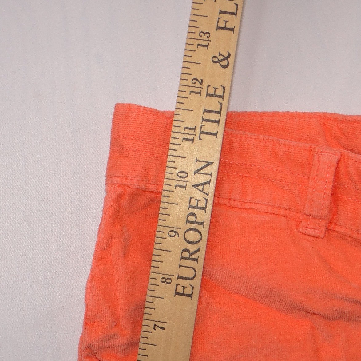 Athleta Womens Coral Orange Corduroy Shorts Size 6 Casual Summer Bright 1796