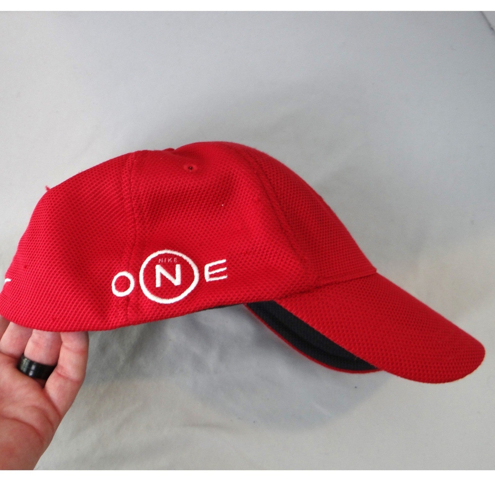 Nike Golf Tiger Woods TW Hat Red NikeFit DRY SQ Nike ONE Baseball Cap