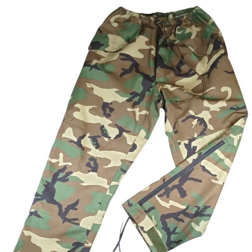 Mens Extended Cold Weather Camouflage Trousers Military Surplus Large