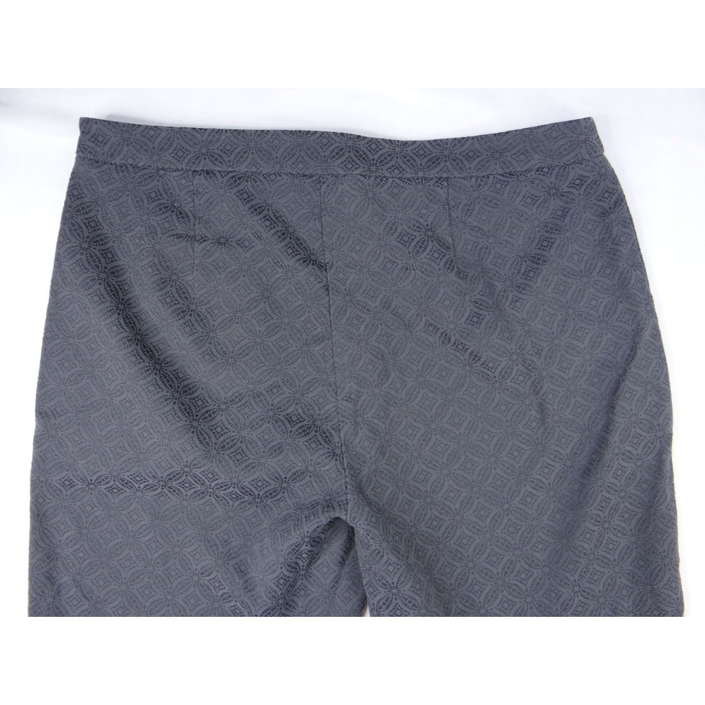 Sigrid Olsen Signature Womens Gray Geometric Pattern Stretch Pants Size 8