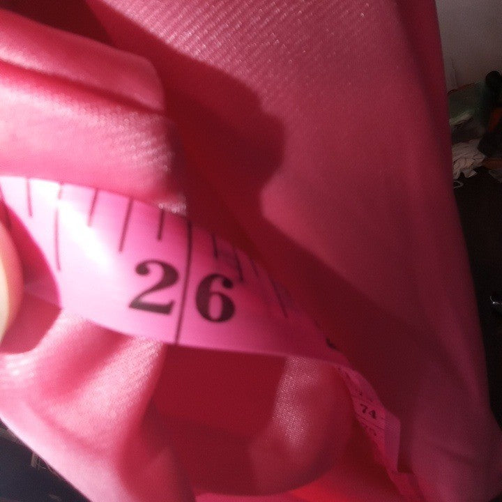 Vintage Princess Lingerie Pink Satin Nightgown Pearl Buttons Sheer Trim Size L