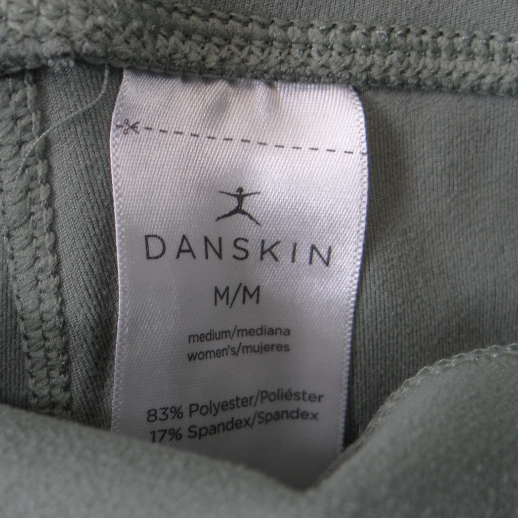 Danskin Womens Sage Green High Waisted Side Pocket Leggings Size Medium