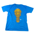 The Ayllu Peru Tumi Graphic T-Shirt Mens Medium Blue Peruvian Short Sleeve
