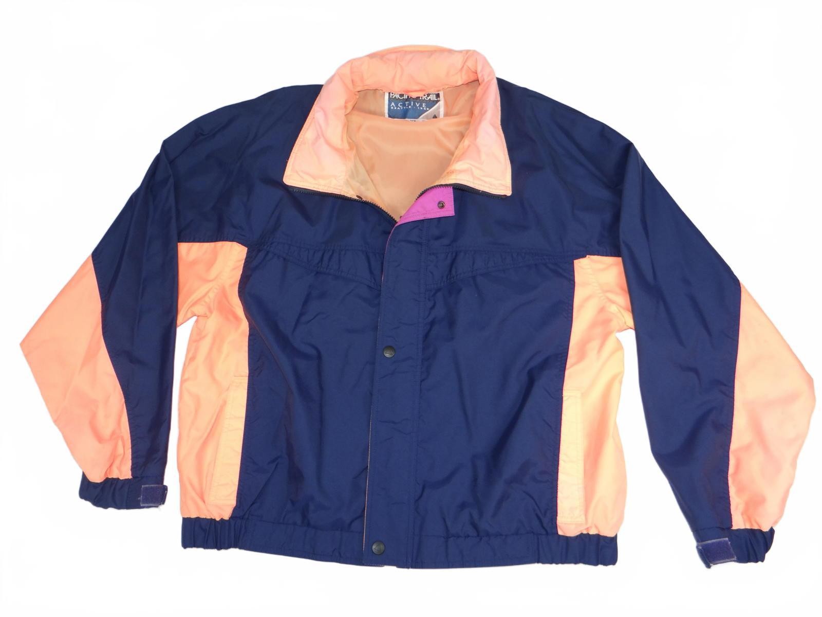 Vintage Pacific Trail Activewear Men's XL Colorblock Windbreaker Jacket