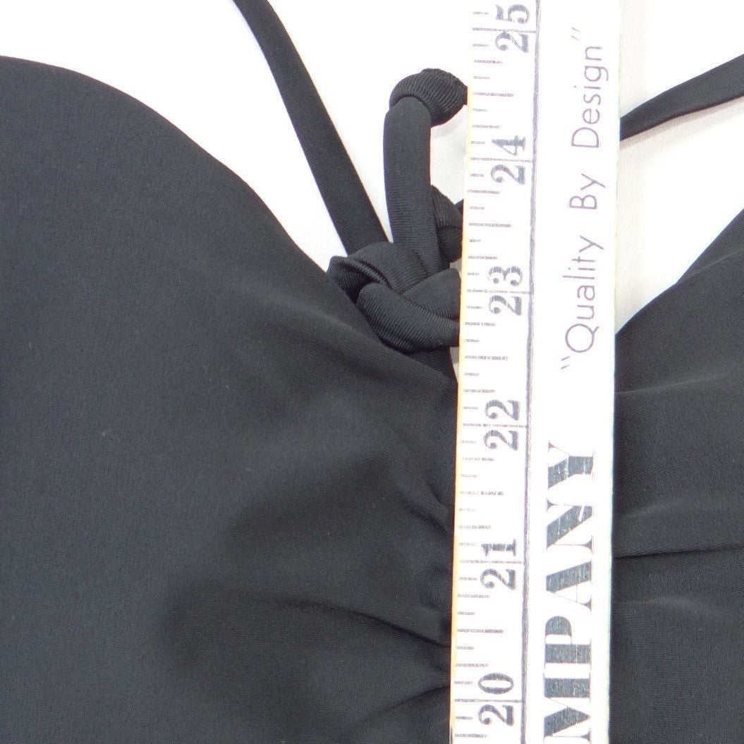 Old Navy Womens XL Black One Piece Swimsuit Ruched Sweetheart Neck Cutout Back