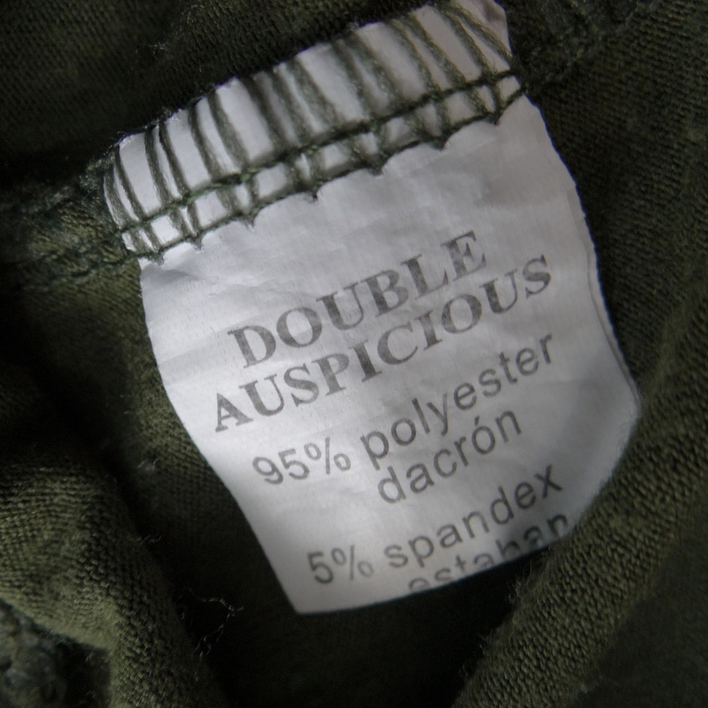 Double Auspicious Olive Green Cargo Joggers Elastic Waist Pants Mens S/M