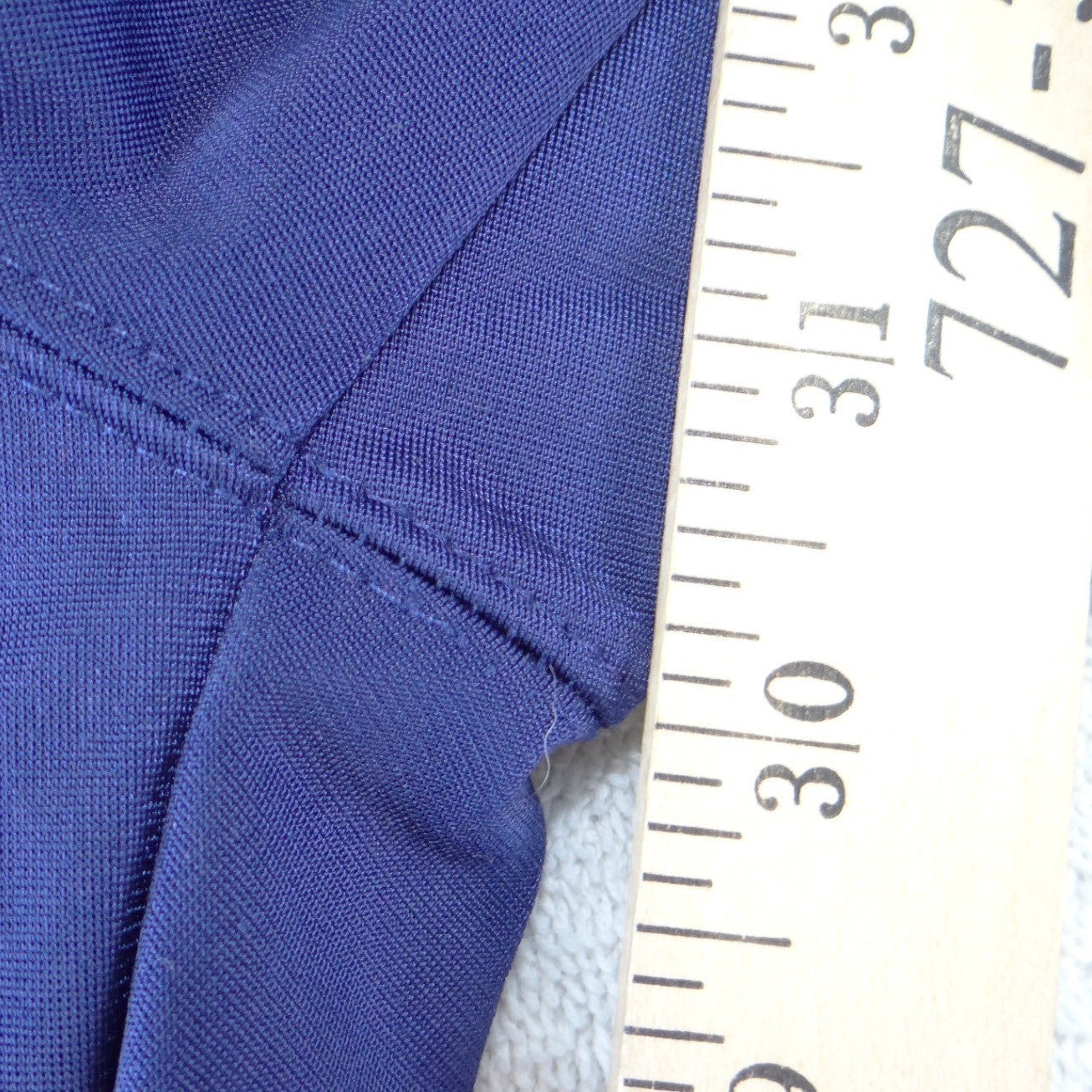 Adidas Mens XL Track Pants Purple Navy White 3 Stripe Wide Leg Vintage