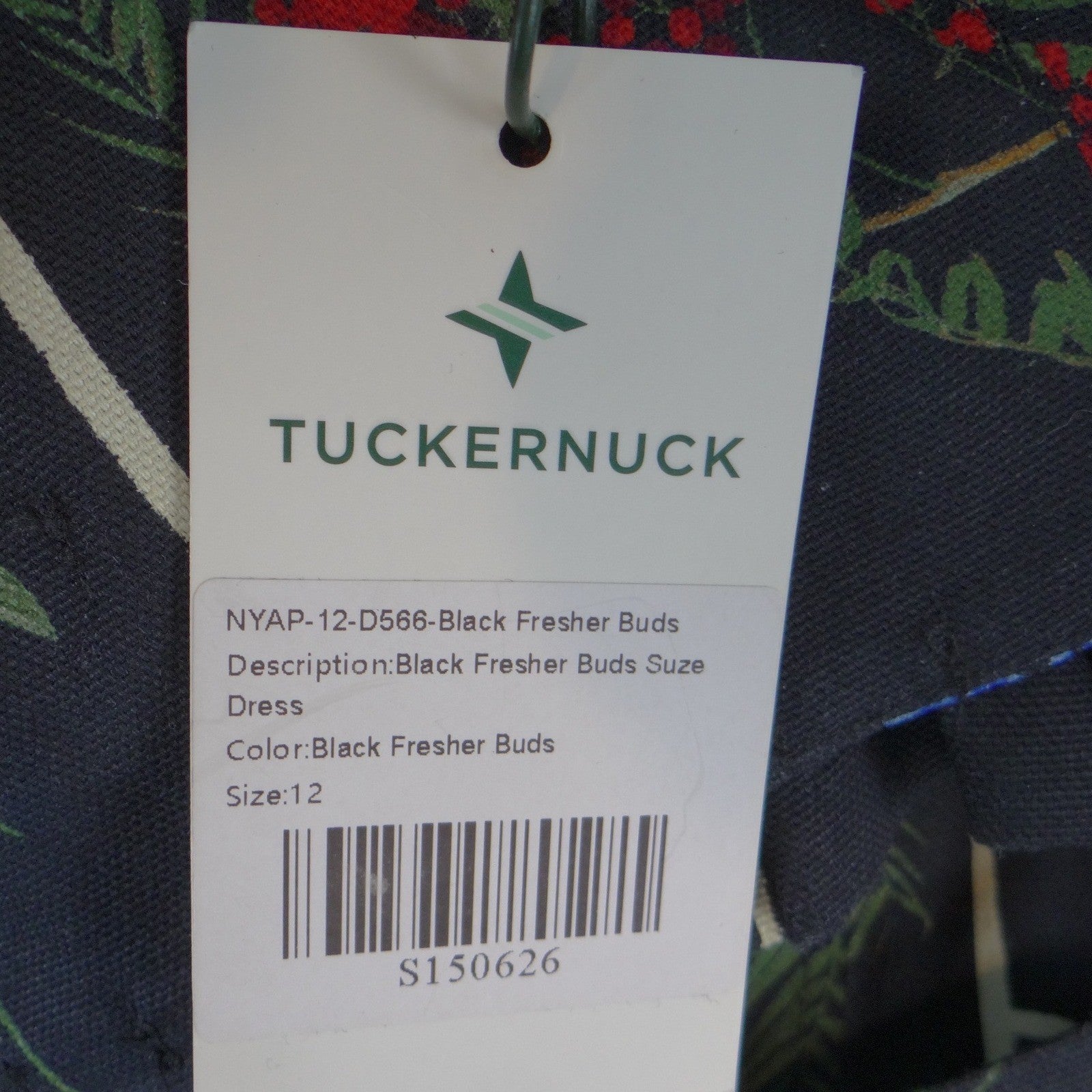 NWT-Tuckernuck Black Fresher Buds Suze Dress Floral Grid Ruffle Midi Size 12