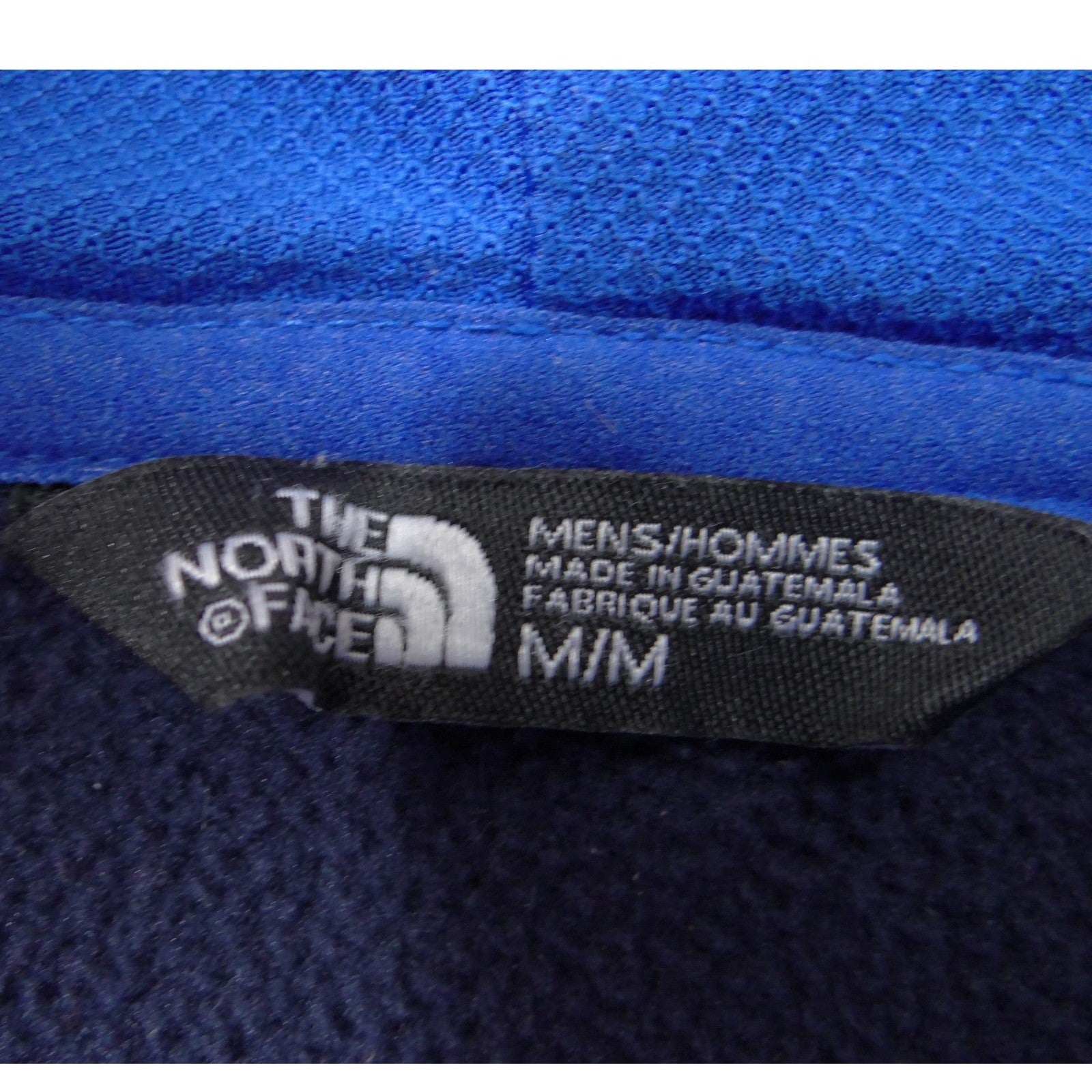 The North Face Mens Full Zip Hoodie Blue Colorblock Performance Fleece Size M