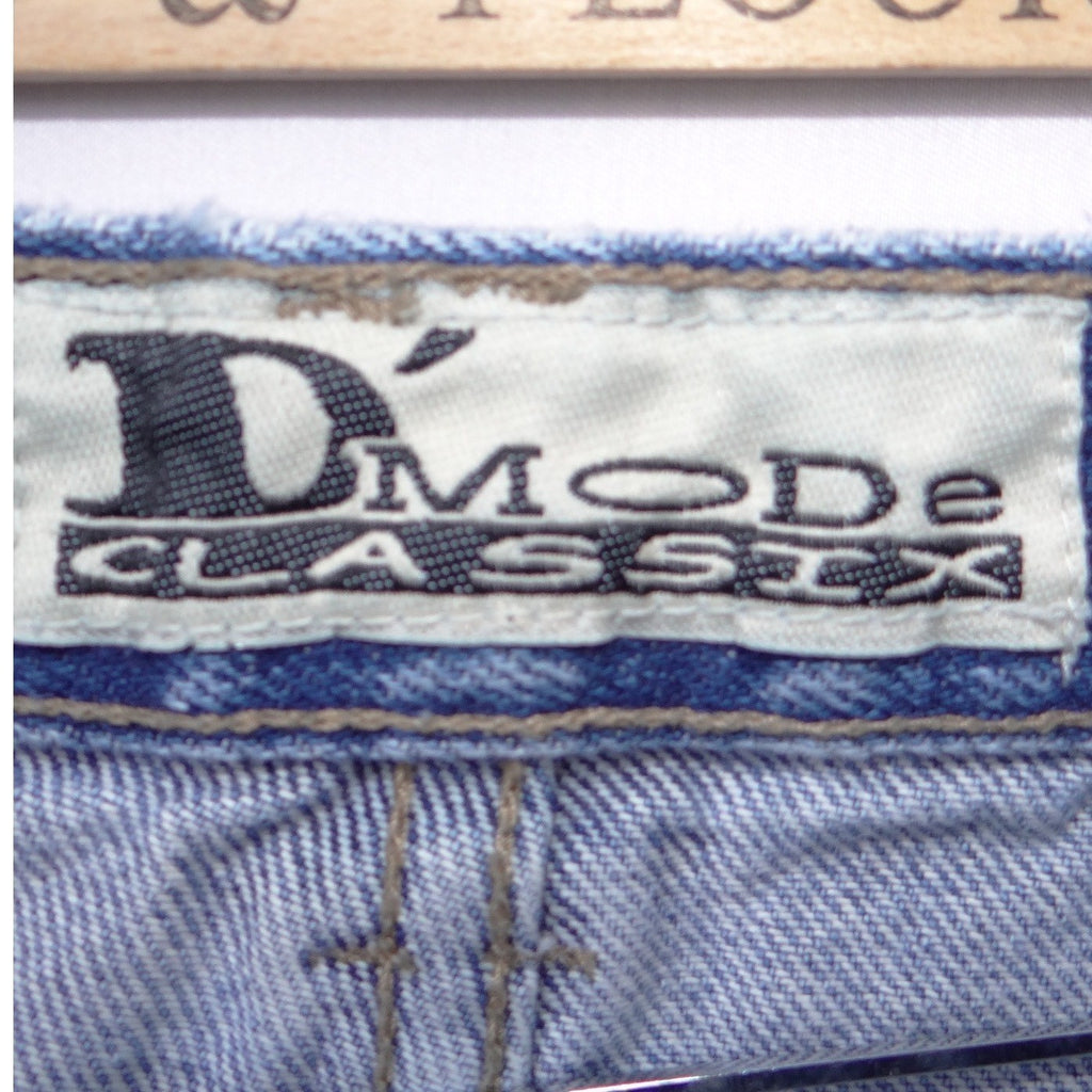 Vintage D'Mode Classix Flare Jeans Blue Dragonfly Pockets 90s Womens Size 13