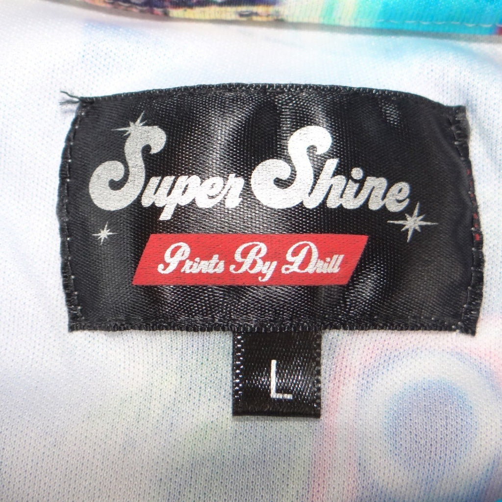 Super Shine Prints By Drill Mens Large Retro Vegas Miami All Over Print T-Shirt