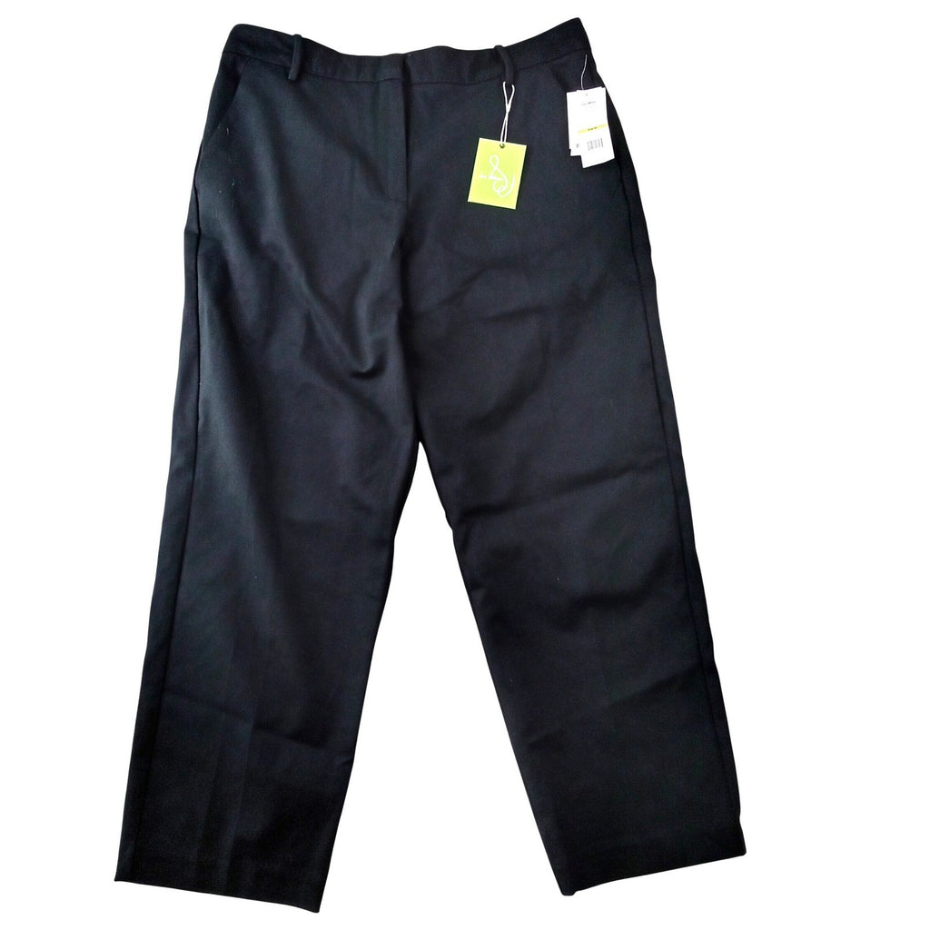 NWT-Sam Edelman Norah Black Wide Leg Ankle Pants Womens Size 14 Career Trousers