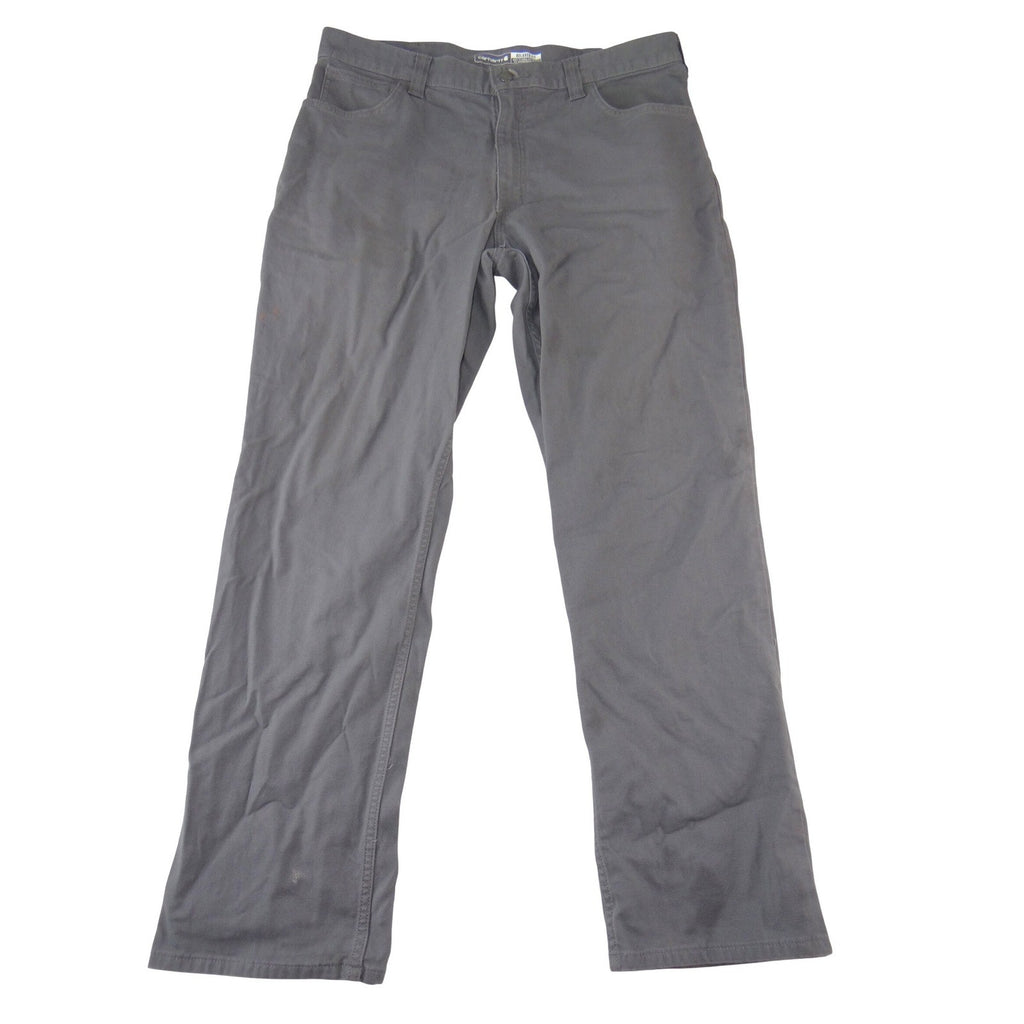 Carhartt Mens Relaxed Fit Canvas Work Pants Gray 36x34 Utility Pocket