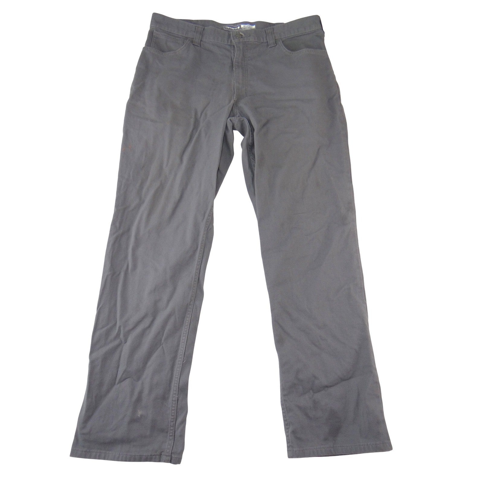 Carhartt Mens Relaxed Fit Canvas Work Pants Gray 36x34 Utility Pocket