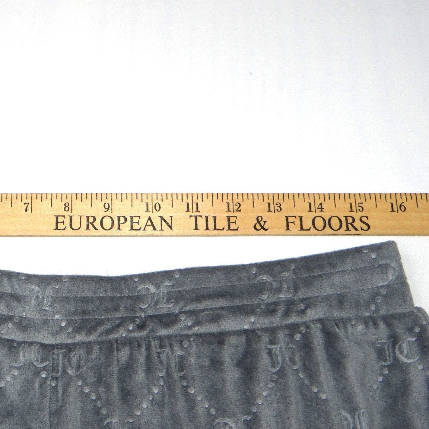 Juicy Couture Velour Shorts Grey All Over JC Logo Sleepwear Loungewear Women XL