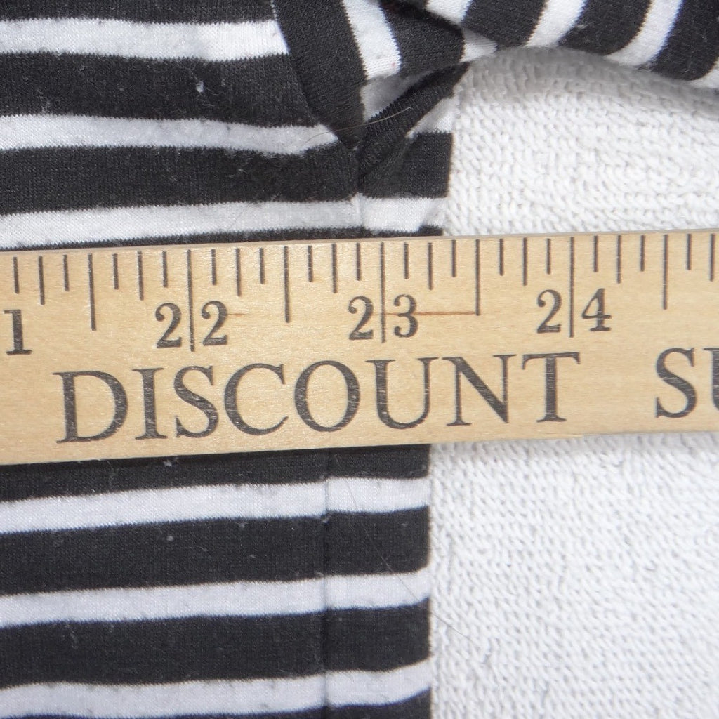 Mens Black White Striped Weekender Superior Graphic Short Sleeve T-Shirt