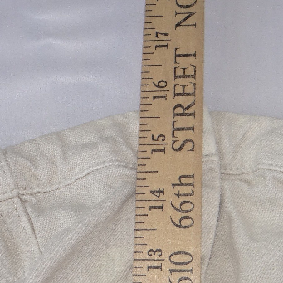 H&M Divided Cream Denim Tube Top Corset Button Front Strapless XS