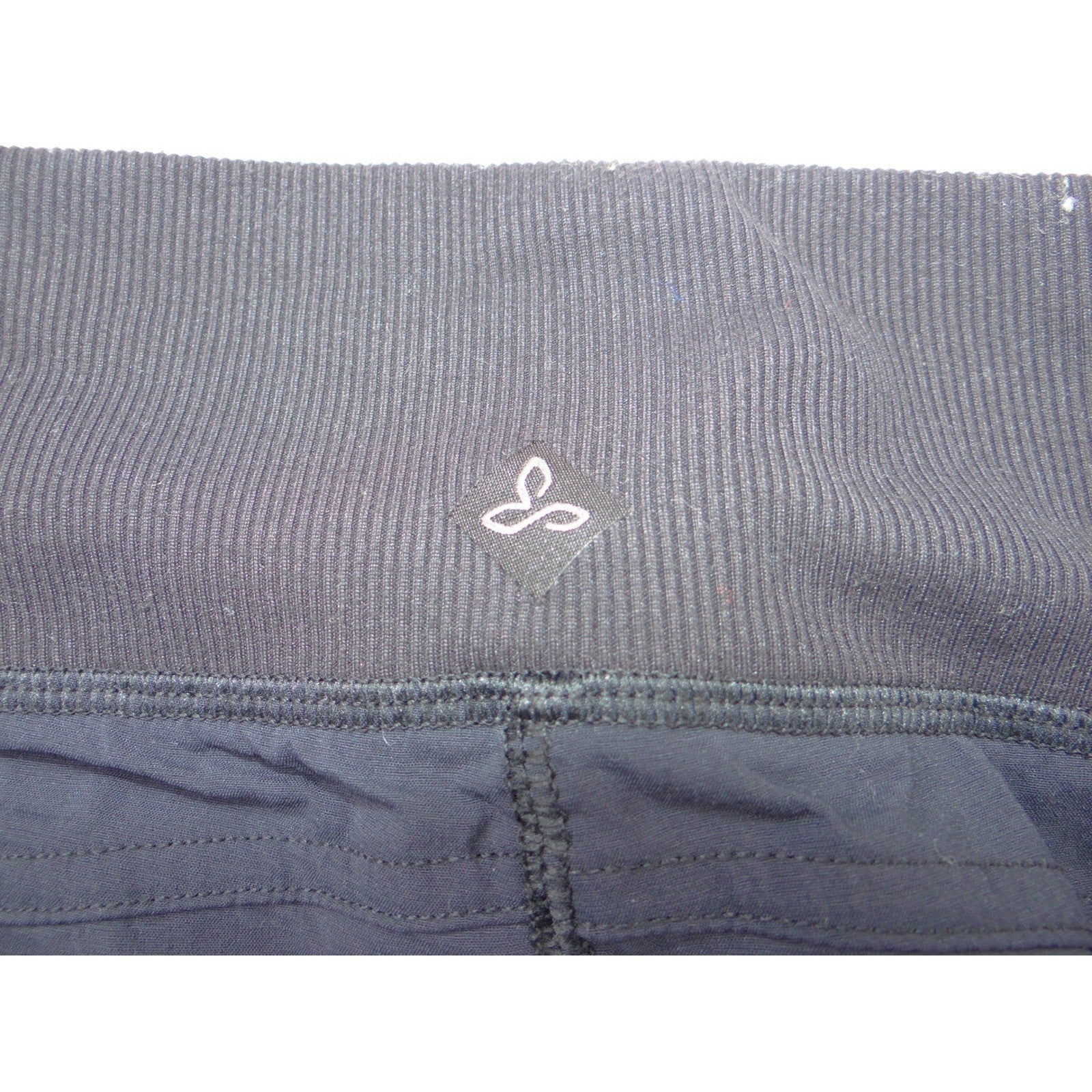 Prana Halle Crop Pants Navy Blue Womens Med Hiking Outdoor Travel Ribbed Waist
