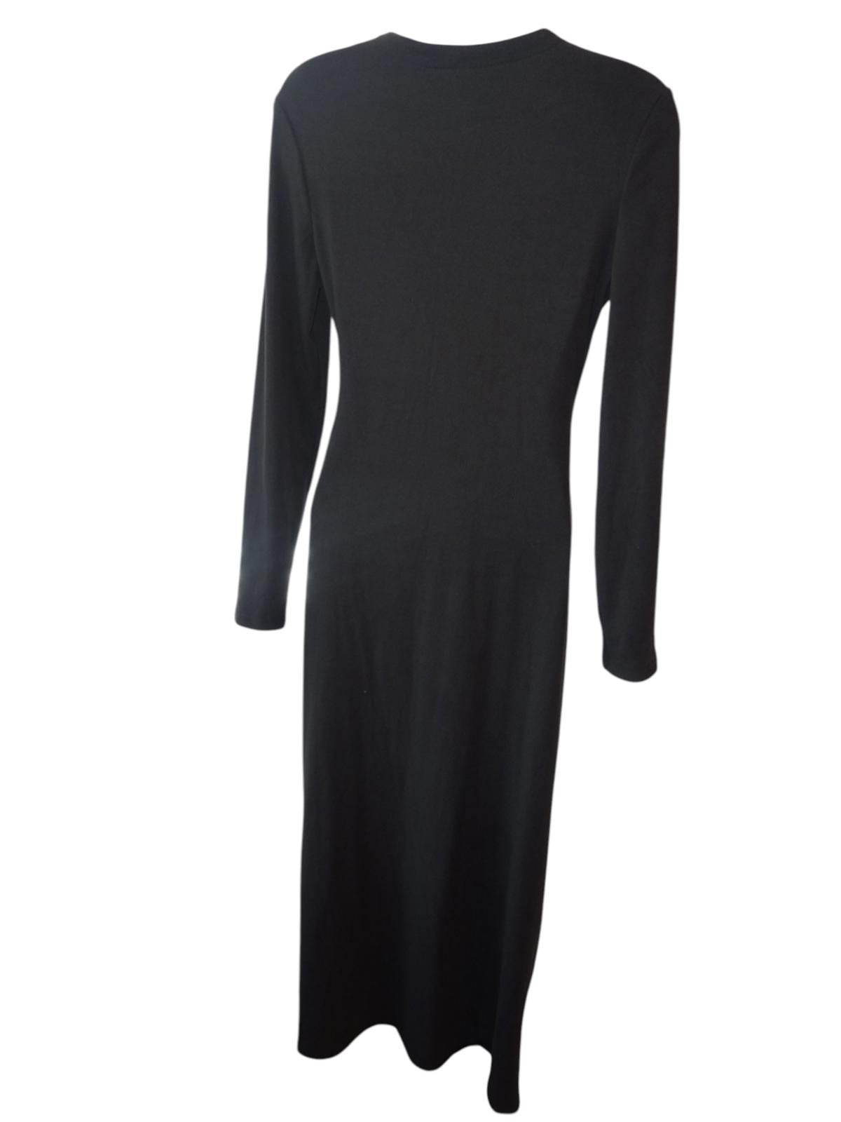 Women's Long Black Cardigan Dress - Size M
